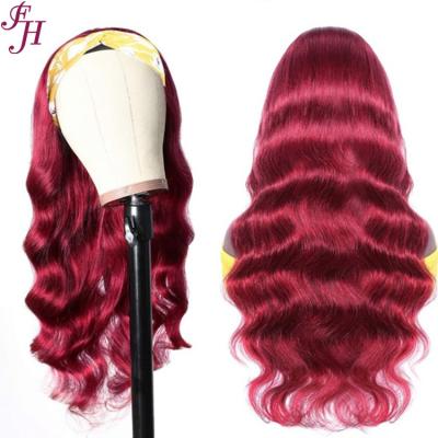 China FH 99j Hair Band Wigs 150% Density Body Wave Hair Band Wigs Soft Thick Smooth Thick Shedding Barely Wig for sale