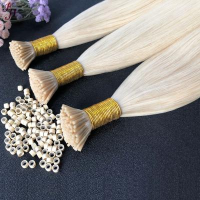 China FH Barely Shedding Soft Smooth Thick I Tip Hair Extensions Wholesale Cuticle Aligned Raw Textured Cambodian Hair I Tip Extensions for sale