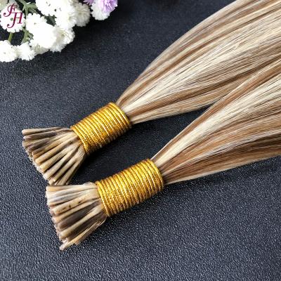 China FH High Quality 35 Inch Soft Thick Soft Remy Human Hair Barely Shedding I Tip Extensions Highlights Piano Color Hair Micro I Tip Extension for sale