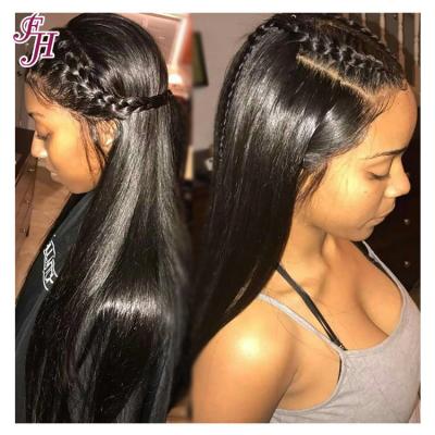 China From FH Wholesale Human Hair Full Lace Wig HD Full Lace Wigs 100% Straight Unprocessed Barely Shedding Thick Soft Smooth Glueless Lace Hair for sale