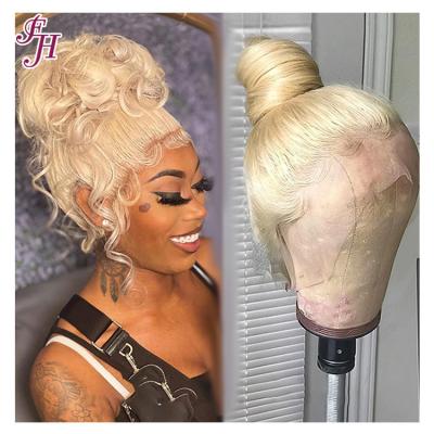 China FH Barely Shedding Thick Smooth Soft 150 180 Virgin 613 Full Lace Hair Wigs 100% Density Brazilian Hair Glueless HD Full Lace Wigs For Braids for sale