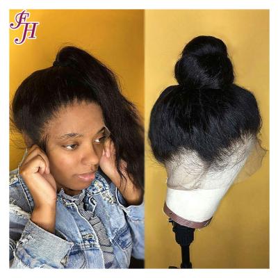 China FH Human Hair Body Wave HD 360 Natural Brazilian Transparent Lace Wig Thick Smooth Soft Thick Shedding 360 Lace Frontal Wig Color for sale