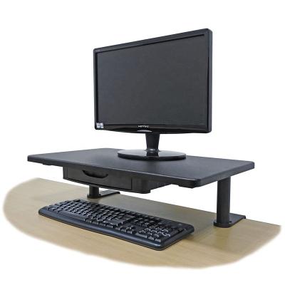 China MDF Board and Height Quality Metal Monitor Riser Stand Desk C Clamp Mount Computer Riser Monitor Stand Carry 20kg C-clamp Bracket Mount on table for sale