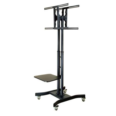 China Back to Back TV Cart with MDF Board for DVD Player Mobile LCD TV Floor Stand Double Height Adjustable and Folding Screen for 37