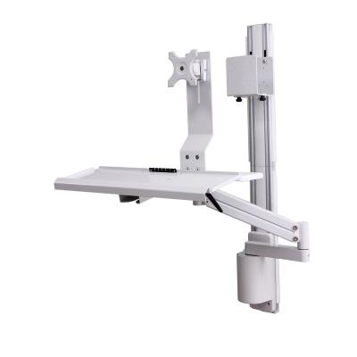 China TV Monitor Wall Mount Bracket With Monitor And CPU Keyboard Tray Support One Rack Max 9kgs for sale