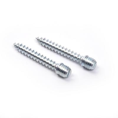 China Industry Carbon Steel Self Tapping Screw Wood Double Screw Double Thread Slotted Screw Head With Washer for sale