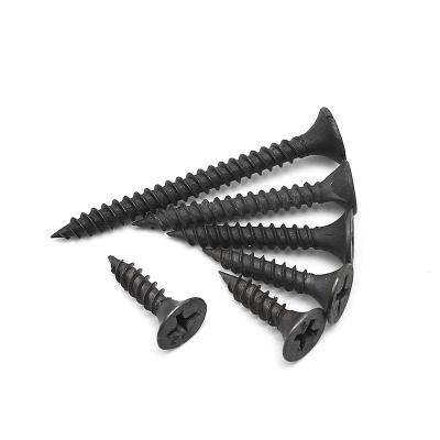 China Hot Sale Flat Factory Gypsum Board Screw Drywall Bugle Head Black Drywall Screws for sale