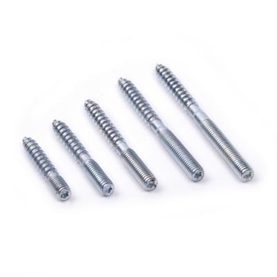 China Industry Customized M 6 M 8 M 10 Double Screws Hanger Bolts Double Headed Wire Hanger Wood Bolts for sale