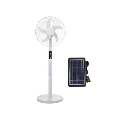 China 14 Inch Solar Floor Fan Portable Solar Rechargeable Fan Rechargeable Fan With LifePo4 Battery Solar Fan Good Price for sale