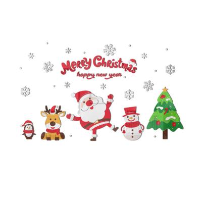 China 2021 Custom Christmas Decoration Window Sticker Christmas Decorative Window Stickers Wall Stickers for sale