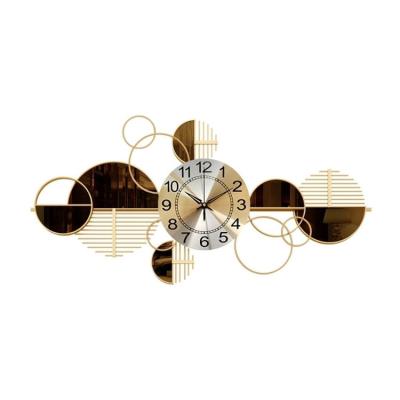 China Custom Creative Modern Silent Living Room Analog Quartz Vintage Metal Watch Decoration Home Wall Clock KOREAN Quartz for sale