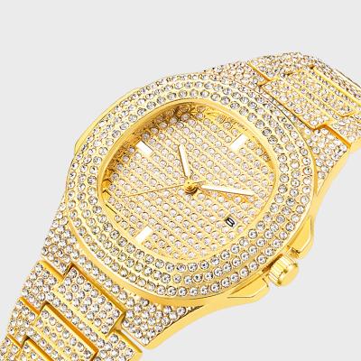 China Luxury Automatic Date Mens Watches Iced Out Moissanite Diamonds Watch Automatic Setting Hip Hop Stylish Labor Cost For Each Diamond for sale