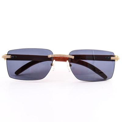 China High Quality Fashion Sunglasses Redoors Jewelry Glasses Set With DEF Moissanite Melee Stunning Hip Hop Style Glass Gift The Big for sale