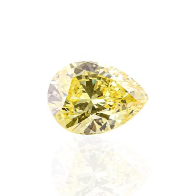 China Jewel-making Redoors manufacturer VVS yellow pear shape hpht lab developed diamond certificate available in stock for Valentine's Day for sale