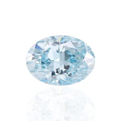 China Jewelry Making 2.66ct Real Intense Greenish Blue VS1 Oval Diamond Loose Fancy Cut CVD Lab Developed Diamond For Jewelry Making for sale