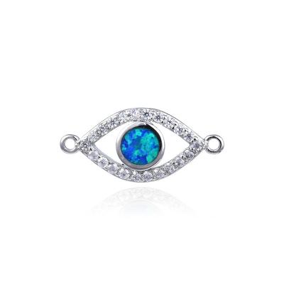 China TRENDY CZ white blue pink opal eye gold fashion charm pendant necklace for women ocean jewelry for sale