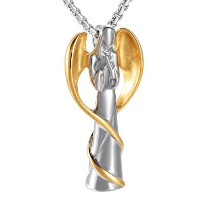 China Wholesale FASHIONABLE Angel Wing Cremation Jewelry Memorial Pendant Ash Urn Necklace for Pet and Human for sale