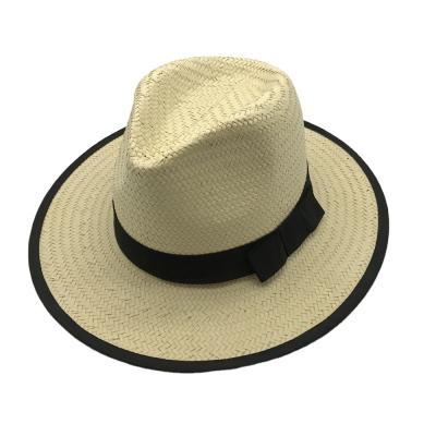 China Wholesale Dobby Wide Brim Customized Men Panama Paper Straw Hats for sale