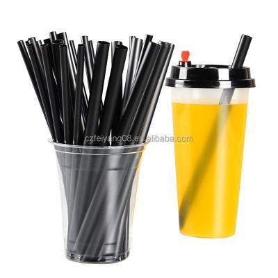 China Boba Aseptic Disposable Straws Individually Wrapped Plastic Drinking Straws For Bubble Tea for sale