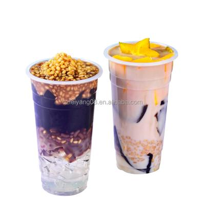 China Custom single wall disposable transparent cup pp 24oz 700ml clear plastic cup printed for sale