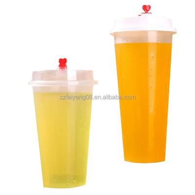 China Single wall bubble tea cups milktea supplies custom hard plastic pp cups frosted cup for sale