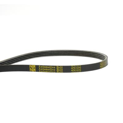 China China high quality low noise v rubber transmission ribbed flat belt transmission belts 4PK1070 for sale