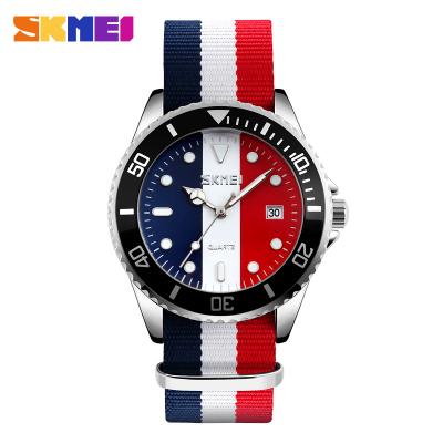 China skmei 9133 nylon waterproof fashion watches men's quartz watch strap casual wristwatch for sale