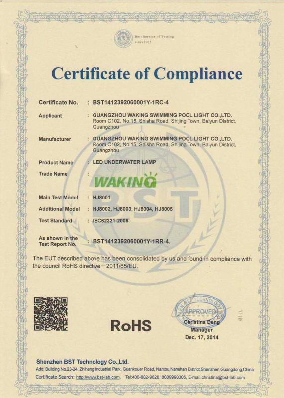 RoHS - GZ Waking Pool Light Co., Ltd.