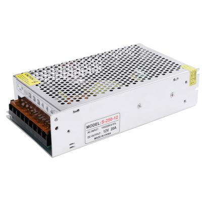 China High Quality Constant Changing Voltage 12V 20A 250W Power Supply Switch Power Supply Led Transformer For Led Strip Light S-240-12 for sale