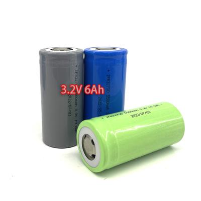 China Cylindrical toys 32700 3.2v 6ah lithium iron phosphate lifepo4 battery cell for sale