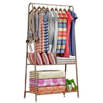 China Custom Factory Metal Convertible Rack Outdoor Clothes Rack Berdoom Drying Clothes Hanging Rack With Storage Rack for sale