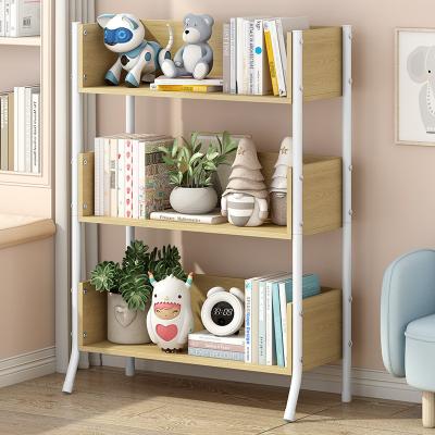 China Metal Storage Rack Wooden Bookcases (Others) Adjustable Children's Book Shelves Custom Modern Living Room Shelf for sale