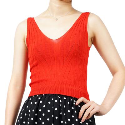 China 2018 summer lady anti-pilling blouse women knitting top sleeveless vest ropa fresca de mujer de croup tank top for sale