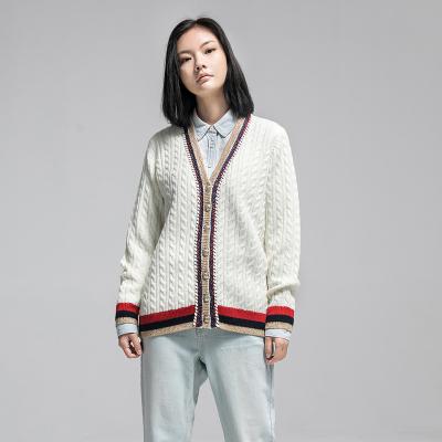 China Fashion Breathable High Quality Women Knitted Long Sleeve Cardigan Sweater for sale