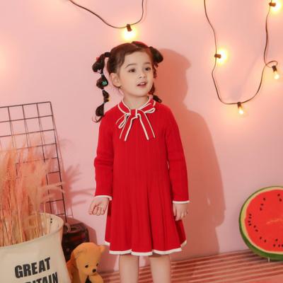 China New Style Kids Washable Dresses Sleeves Casual Knitted Kids Dresses For Spring Summer for sale