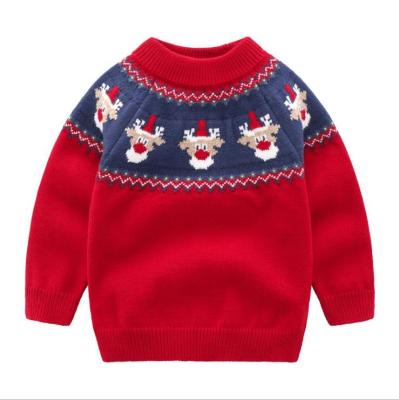 China 2020 Breathable 100% Cotton Warm Winter Christmas Sweaters For Baby Kids for sale