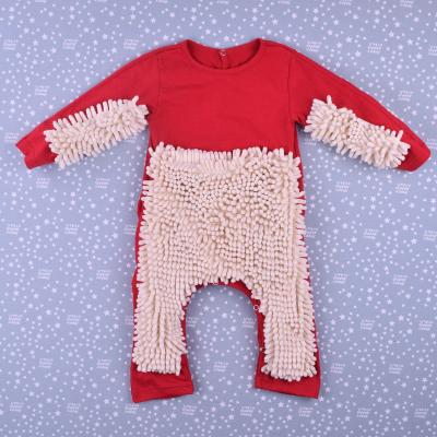 China Mop Romper Baby Long Sleeve One Piece Suit Cotton Stylish Creative Design Overalls Infant Clothes for sale