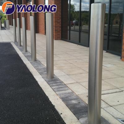 China Pavement Safety Fixed Stainless Steel Bollard Pipe Bollards Porcelain for sale