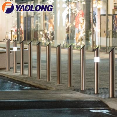 China Theme Park Pavement Safety Security Traffic Bollard Stainless Steel Parking Bollards for sale