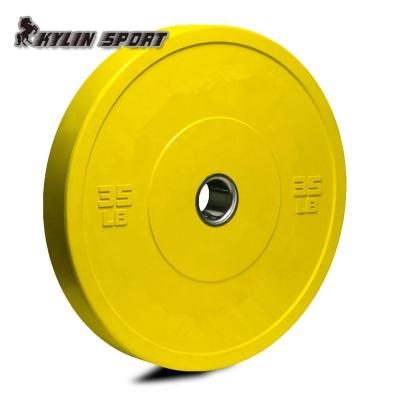 China Universal Kylinsport 25lb 35lb 45lb Weight Plates Weight Bumper Plates Rubber Weight Plates for sale