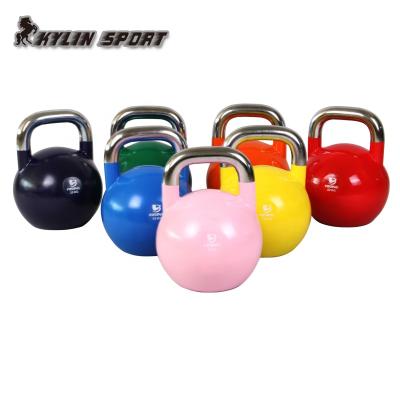 China Kylinsport Universal Kettlebell Cast Steel Competition Kettlebell Set for sale