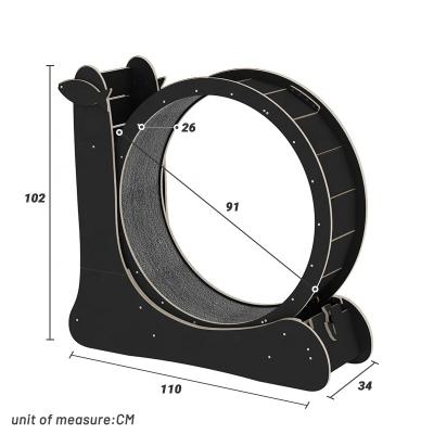 China Factory Cheap Price Wholesale Strong Durable Wood Stocked Soild Cat Treadmill Pet Silent Treadmill for sale
