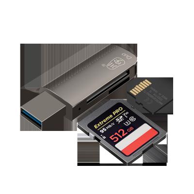 China Can copy each other and read data at the same time USB3.0 SD+TF two-in-one C370 multi-driver card reader DUO for sale