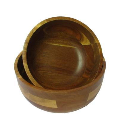 China Factory direct supply lightweight reusable Lacquet wooden salad bowl viable for salad for sale