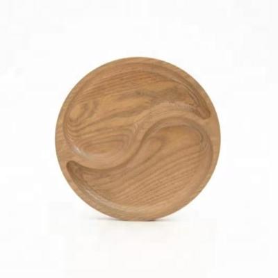 China 2021 Viable Hot Sale Popular Color Natural Dessert Round Plate Charger Wood for sale