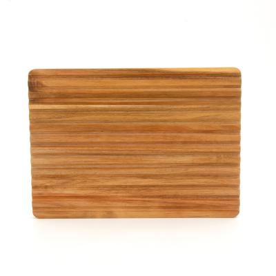 China Multi Function Sustainable Vintage Bread Acacia Wood Panel Lightweight Bread Cutting Board for sale