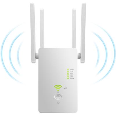 China 1200Mbps 2.4Ghz/5.8Ghz Wifi High Quality Dual Band Repeater Chain Wireless Extender 20*12*8cm for sale