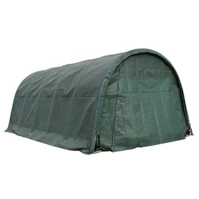 China UV Resistant Portable Metal Frame Parking Lot Waterproof PVC Tarpaulin Car Awning Tent for sale