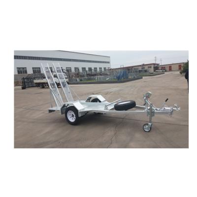 China Semi Flat Heavy Duty Car Trailer Tendem Axle Car Trailer for sale