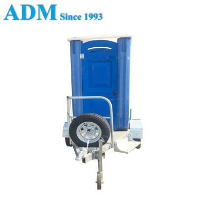 China Single Portable Mobile Toilet HDG Toilet Trailer With Water Tank for sale